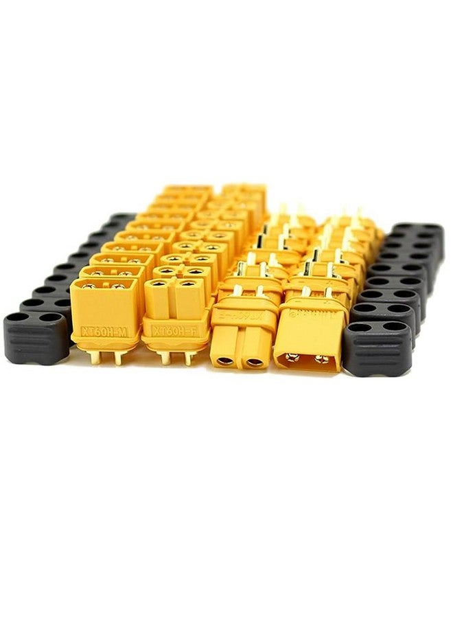 Amass 20 Pair Xt60H Bullet Connector Plug Upgrated Of Xt60 Sheath Female & Male Gold Plated For Rc Parts