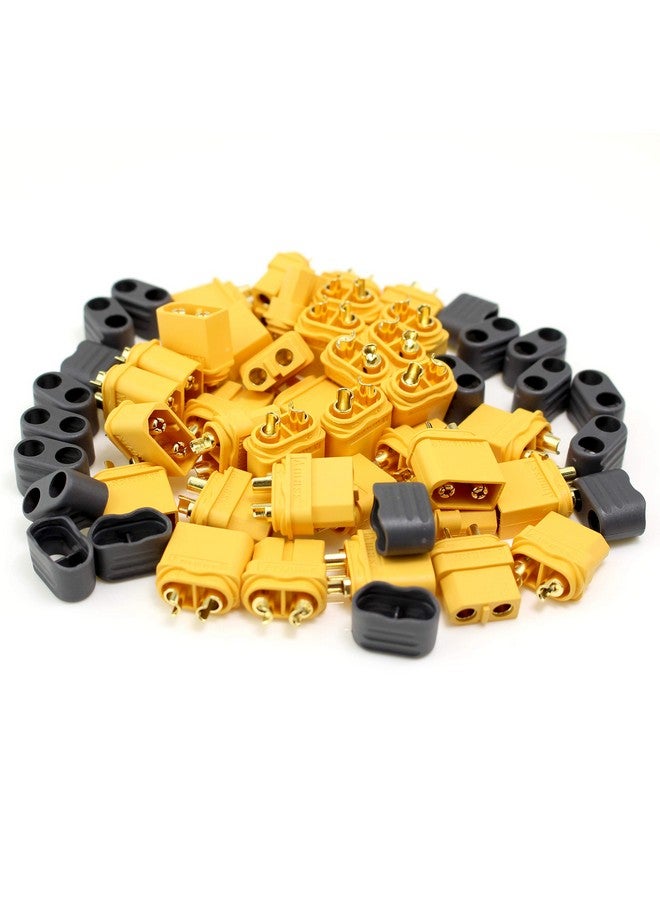 Amass 20 Pair Xt60H Bullet Connector Plug Upgrated Of Xt60 Sheath Female & Male Gold Plated For Rc Parts