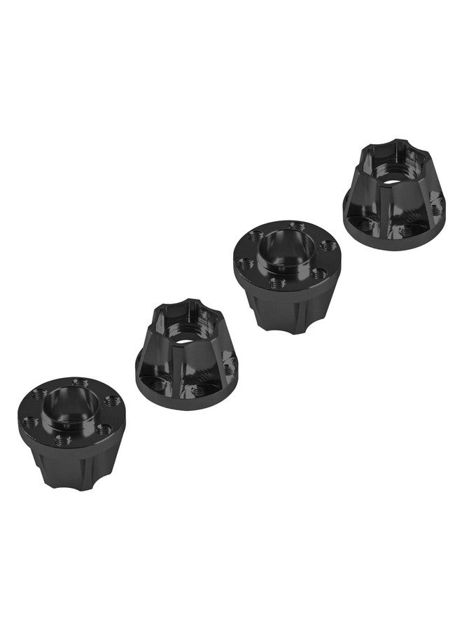 Metal Rc 12Mm Wheel Hex Hub Extension Combiner Compatible With 1.9/2.2Inch Wheel Rim Axial Scx10 Traxxas Trx4 D90 1/10 Rc Crawler (15Mm, Black)