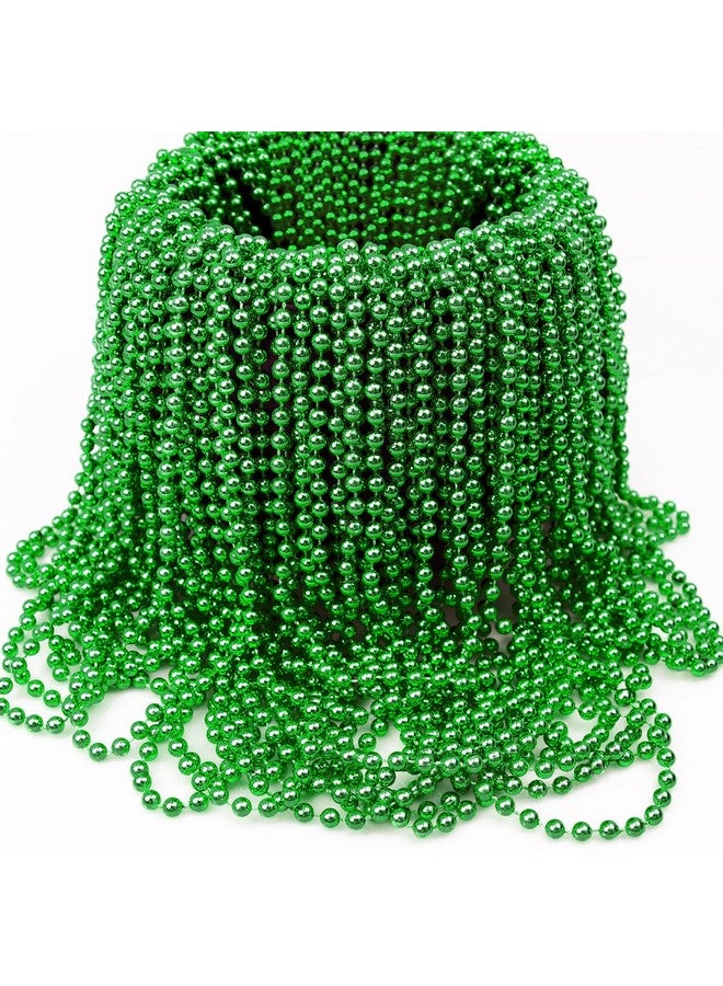 Green Bead Necklaces 72 Piece Party Favor Beads For Men Women & Kids 33 Long Plastic Decoration Beaded Necklace Bulk St. Patricks Day Mardi Gras & Christmas Pendant Accessories