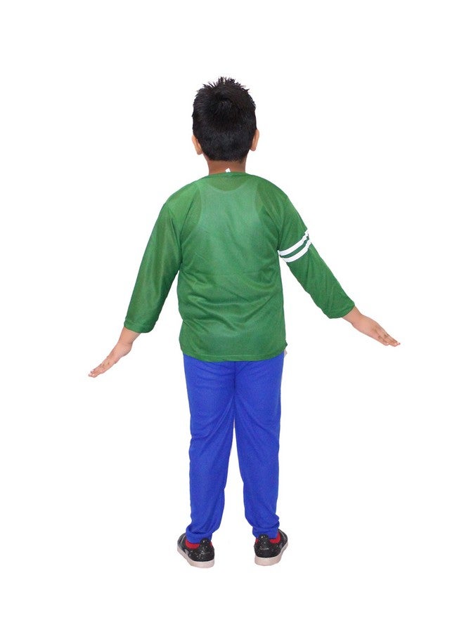 Metal Ben Super Hero Costume - Green, 5-6 Years, For Boys