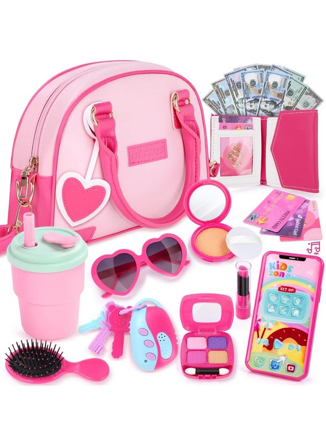Little Girls Purse Kids Toy Purse With Pretend Makeup Play Purse For Little Girls Pretend Play Toddler Purse Birthday Christmas Princess Gifts Toys For Girls 2 3 4 5 6 7 8 Year Old