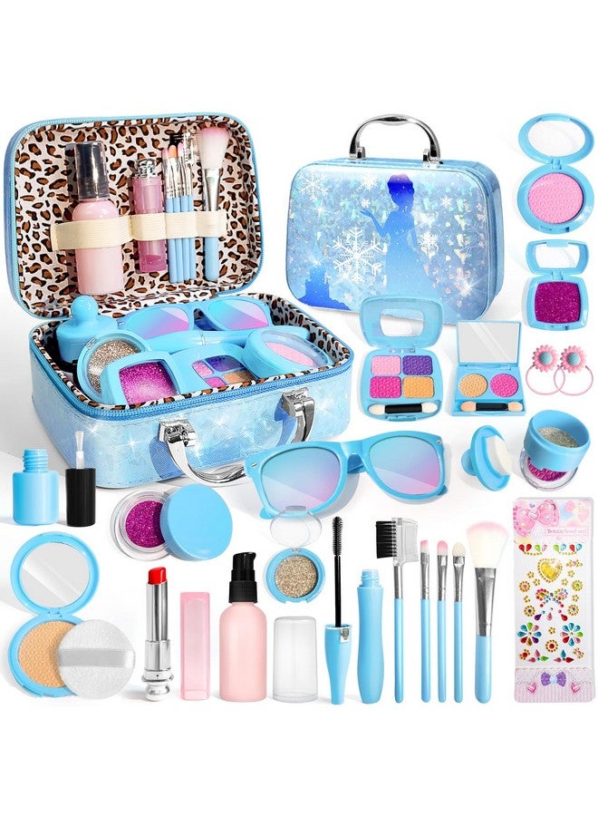 Pretend Makeup For Toddlers Fake Play Makeup For Little Girls Frozen Toy Makeup Set For Girls Birthday Christmas Princess Gifts Toddler Girl Toys Age 2 3 4 5 6 7 8 (Not Real Makeup)