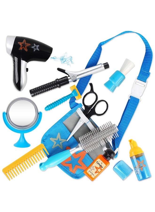 Stylist Hairdresser Barber Salon Role Play Set With Hairdryer Curling Iron Belt And Styling Accessories Included Shaving Kit For Kids Great Pretend Play Set Christmas Birthday Gift For Kids