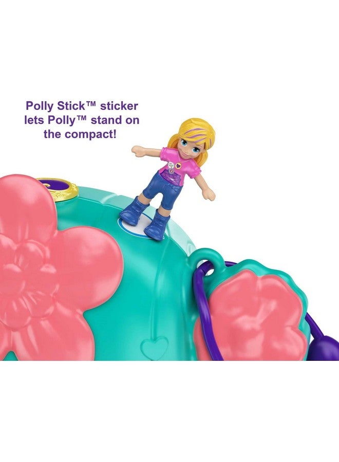 Playset, Travel Toy With 2 Micro Dolls & Pet Horses, Pocket World Cactus Cowgirl Ranch Compact