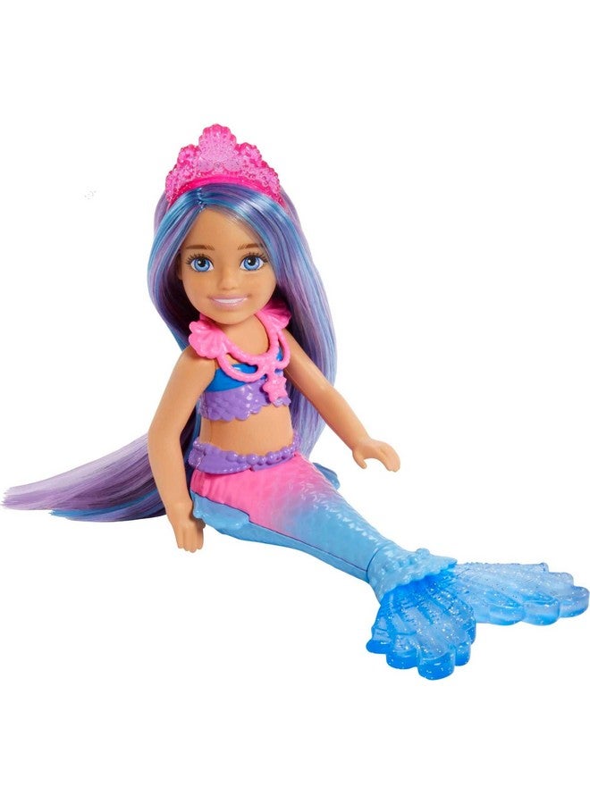 Mermaid Power Chelsea Mermaid Doll (Blue & Purple Hair) With 2 Pets, Treasure Chest & Accessories, Toy For 3 Year Olds & Up