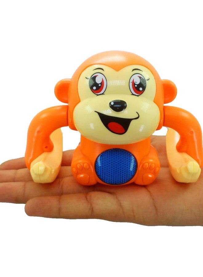 Monkey Toy Sensor On-Off Dancing Spinning Rolling Tumble Monkey Toys For Kids Banana Monkey With Light And Musical Battery Not Included, Multicolor