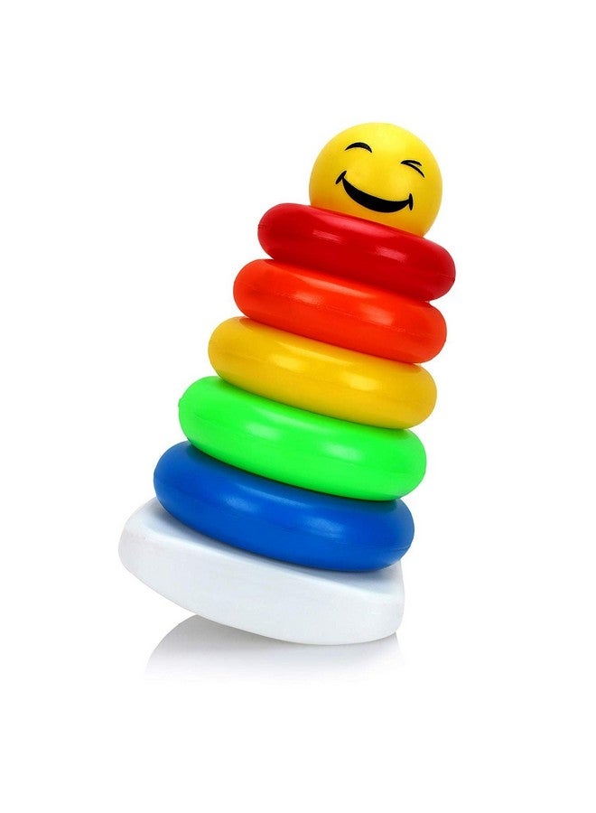 Ratna'S Junior Smiley Ring Stacking & Sorting Multicoloured 5 Rings For Infants & Toddlers To Learn Colour & Size