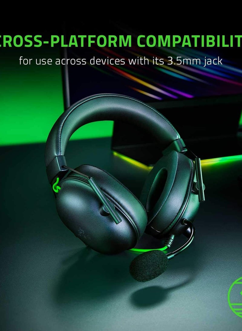 Razer BlackShark V2 X Gaming Headset: 7.1 Surround Sound, 50mm Drivers, Memory Foam Cushion, for PC, PS4, PS5, Switch, Xbox One, Xbox Series X|S, Mobile, 3.5mm Audio Jack, Classic Black