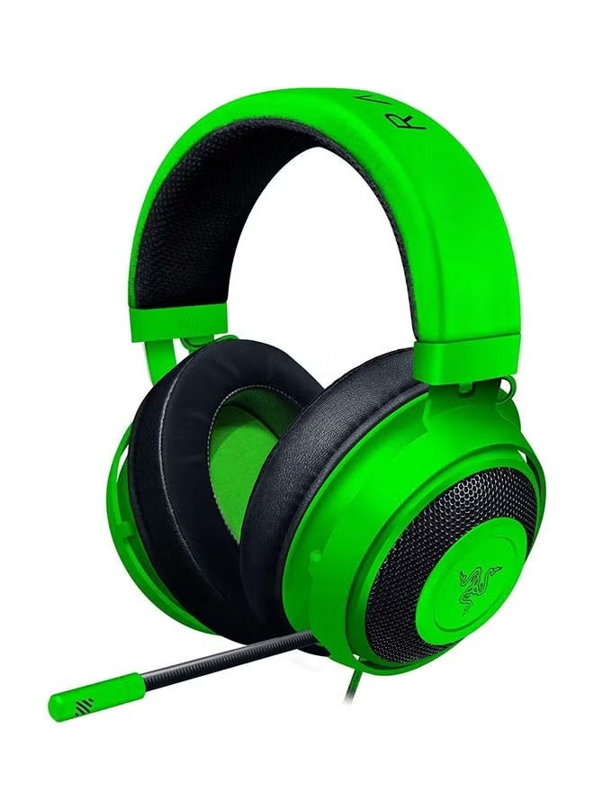 Kraken Gaming Headset: Lightweight Aluminum Frame, Retractable Noise Isolating Microphone, For PC, PS4, PS5, Switch, Xbox One, Xbox Series X & S, Mobile, 3.5 mm Audio Jack – Green