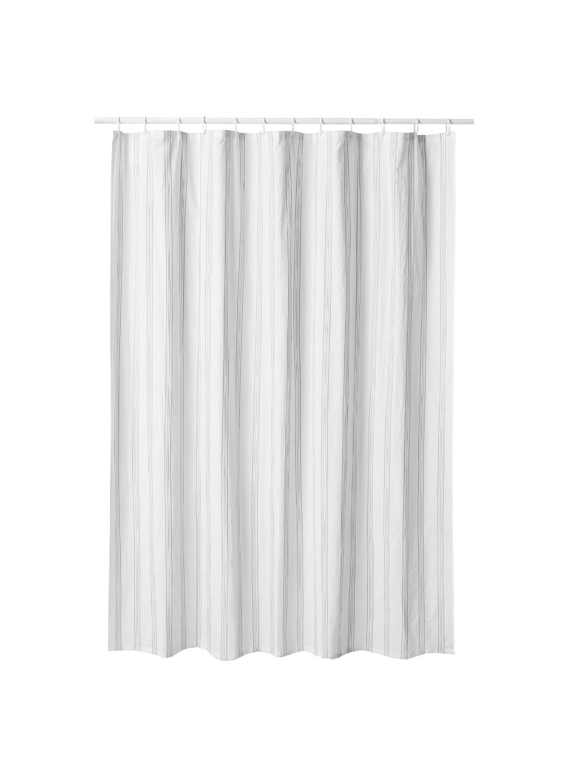 Shower Curtain, White Grey, 180X200 Cm