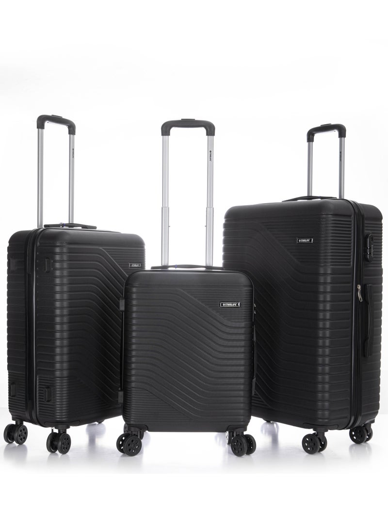 Hard Case Travel Luggage Set 3Pcs With Spinner Wheels 20/24/28 Inches