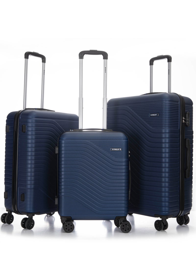 Hard Case Travel Luggage Set 3Pcs With Spinner Wheels 20/24/28 Inches