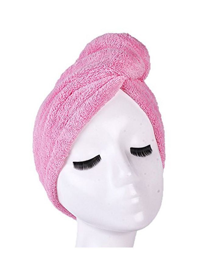 Microfiber Hair Drying Towel Pink 65x25cm