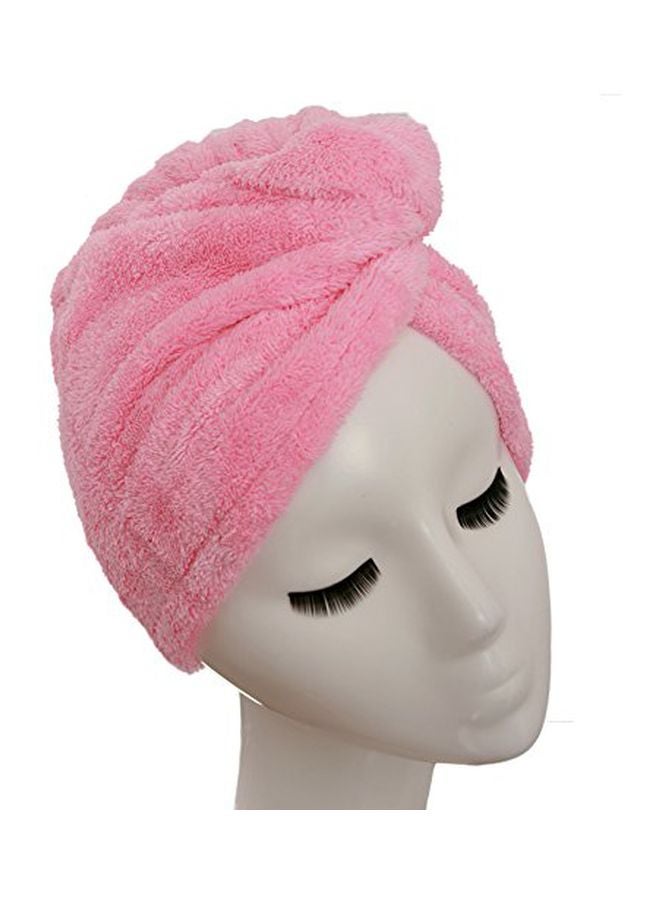 Microfiber Hair Drying Towel Pink 65x25cm