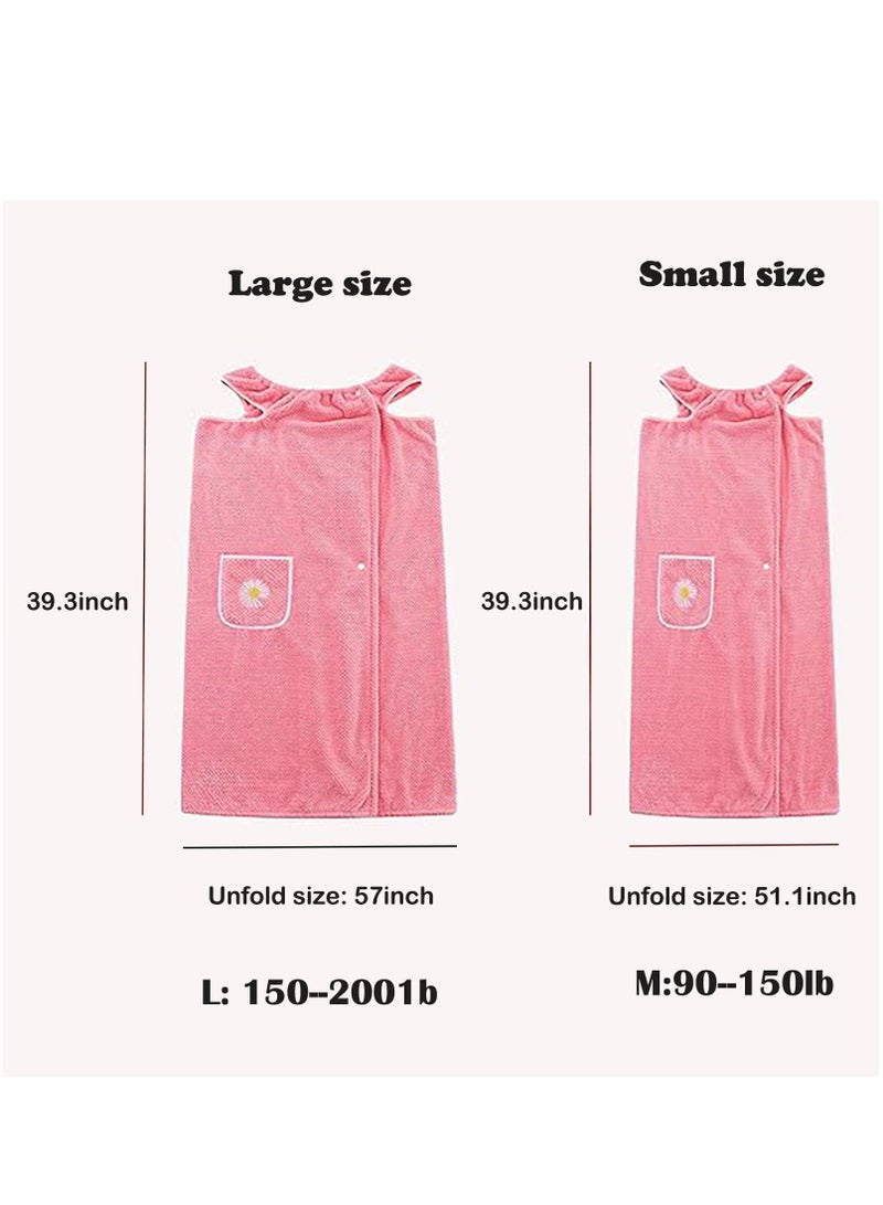 Quick Dry Absorb Water Wearable Bath Towel, Womens Plush Bath Towels, Rapid Drying Absorb Water Bath Skirt, Towel Wrap Bathrobe