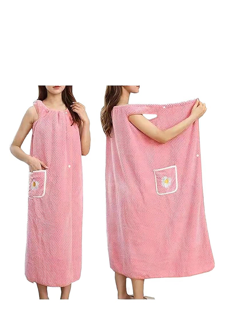 Quick Dry Absorb Water Wearable Bath Towel, Womens Plush Bath Towels, Rapid Drying Absorb Water Bath Skirt, Towel Wrap Bathrobe