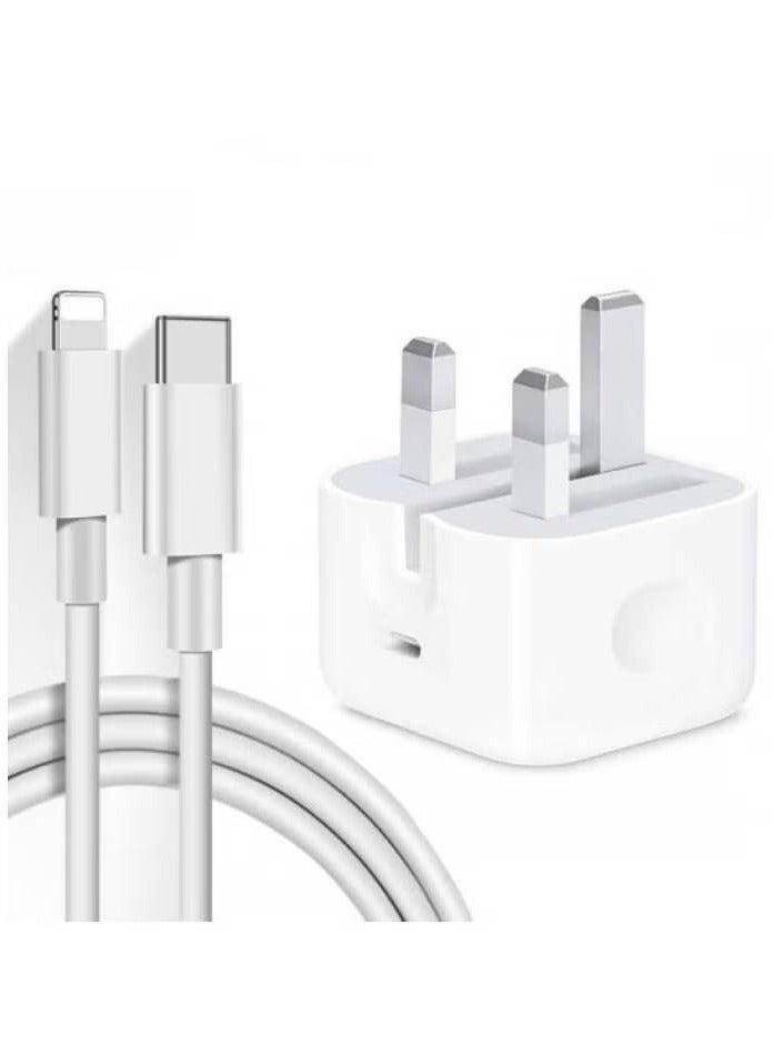 25W Adapter With Usb-C Cable White