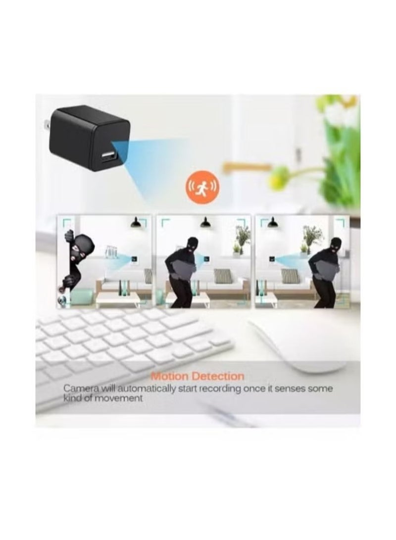 Mini Charger Hidden Camera HD 1080P Motion Detection USB Wall Charger Camera Plug Camera Loop Recording Nanny Cam Home Security Camera Housekeeper