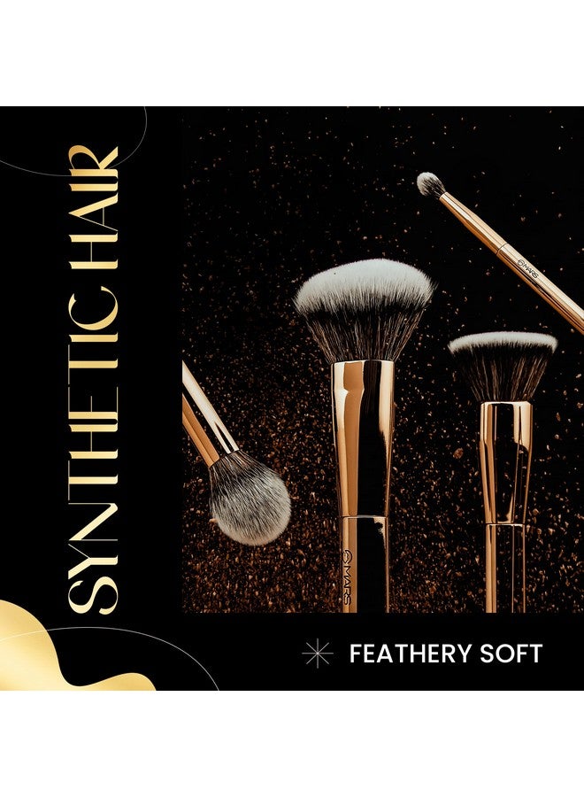 Artist'S Arsenal Makeup Brush Set For Professional Makeup | Eyeshadow Blending Brushes (3Pcs) | Foundation, Blush, Powder And Foundation Brush (1Pcs Each)