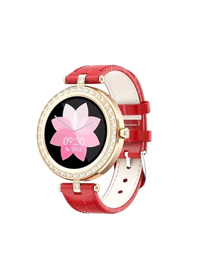 Haino Teko Germany Stylish Smart Watch RW-21 for Girls and Women with Bluetooth Call, Heart Rate and Many More - Gold Dial