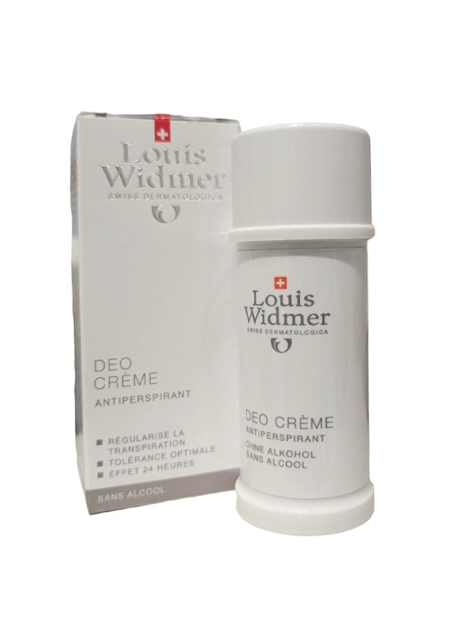 Louis Widmer Deo Antiperspirant Cream: 24-Hour Sweat Regulation in a Gentle Formula 40 ML