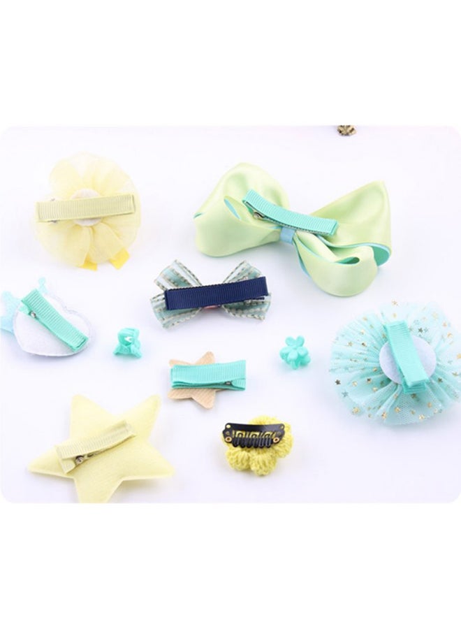 Headband Accessories Set Green/Navy/Yellow