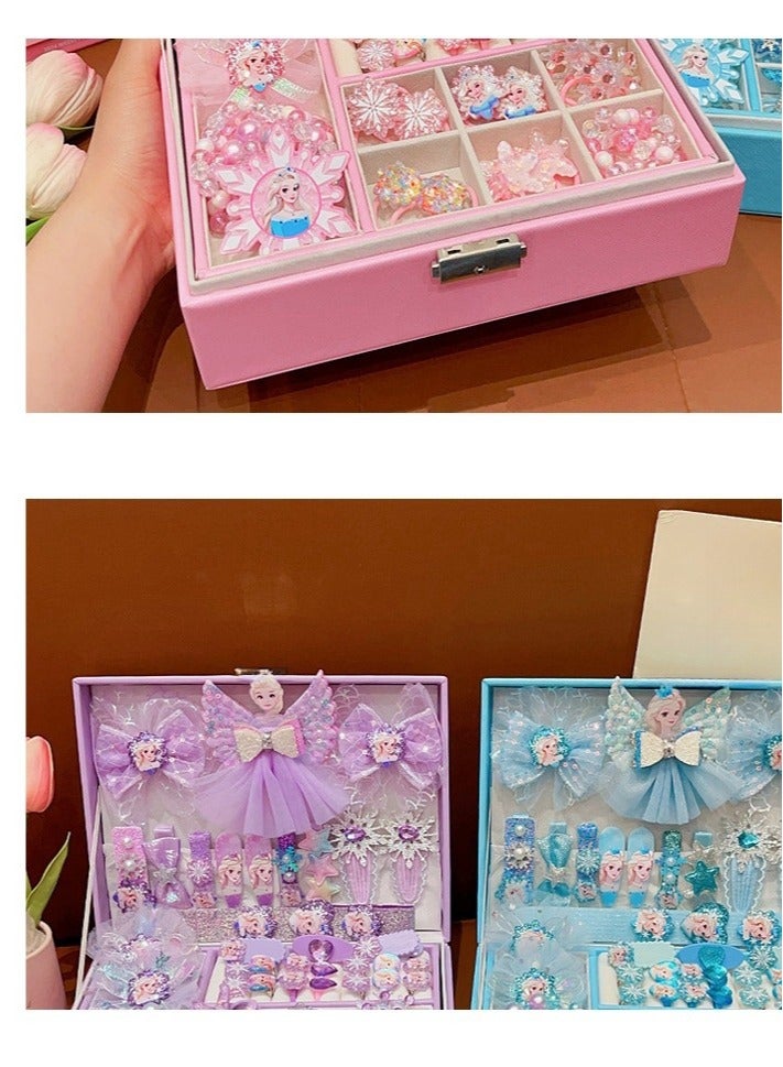 Princess Hair Accessories Gift Box Set, Girl's Exquisite Birthday Jewelry Box