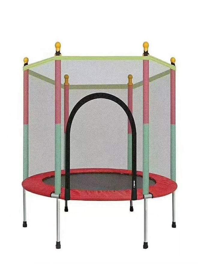 Kids Mini Trampoline with Safety Enclosure Net 1.4M