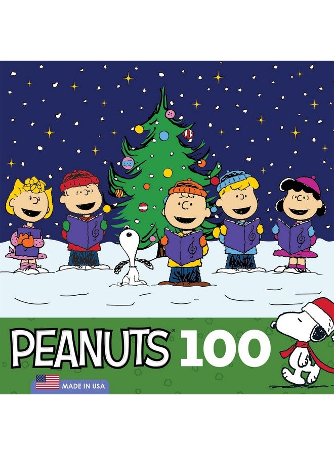 Peanuts Christmas Caroling 100 Piece Jigsaw Puzzle For Kids And Adults