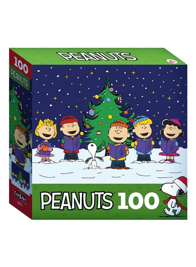 Peanuts Christmas Caroling 100 Piece Jigsaw Puzzle For Kids And Adults