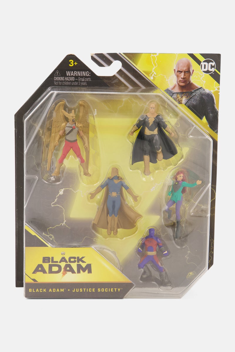 Set Of 5 Black Adam With Justice Society Mini Figure, Black Combo