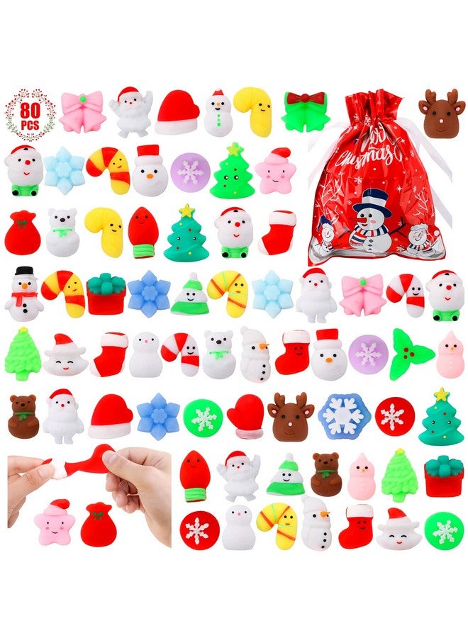 80 Pcs Christmas Fidget Toys With Storage Bag Christmas Fidget Toys Christmas Toys Christmas Stocking Stuffers Gifts Bag Fillers For Christmas Party Favors