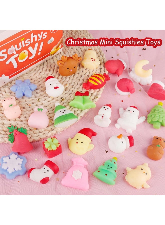 Christmas Mochi Squishy Toys 30Pcs Mini Squishies Stocking Stuffers Christmas Party Favors Goodie Bag Stuffers Gifts For Kids Party Supplies For Encanto Cocomelon Birthday Kids Party Favors