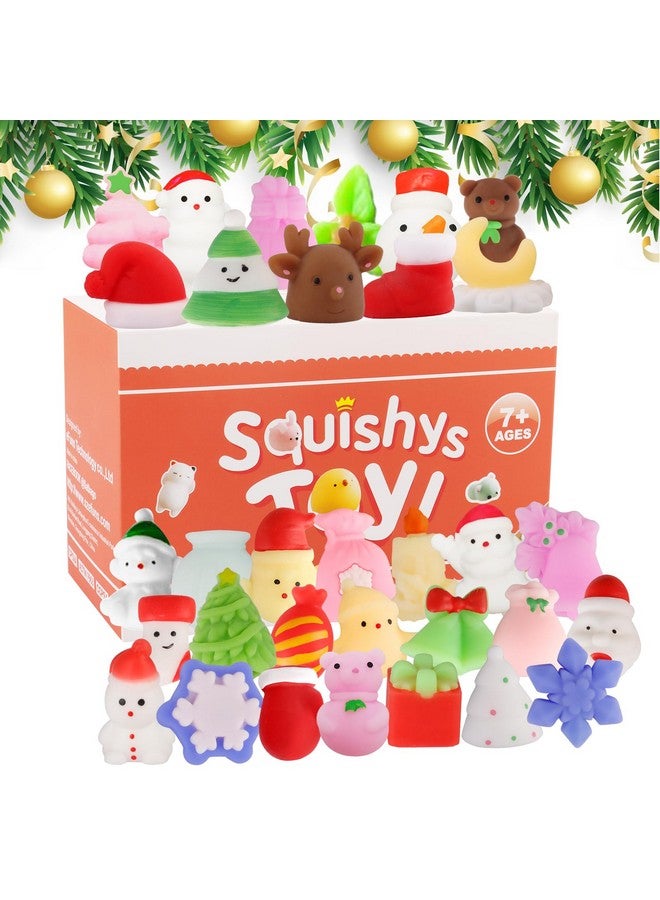 Christmas Mochi Squishy Toys 30Pcs Mini Squishies Stocking Stuffers Christmas Party Favors Goodie Bag Stuffers Gifts For Kids Party Supplies For Encanto Cocomelon Birthday Kids Party Favors