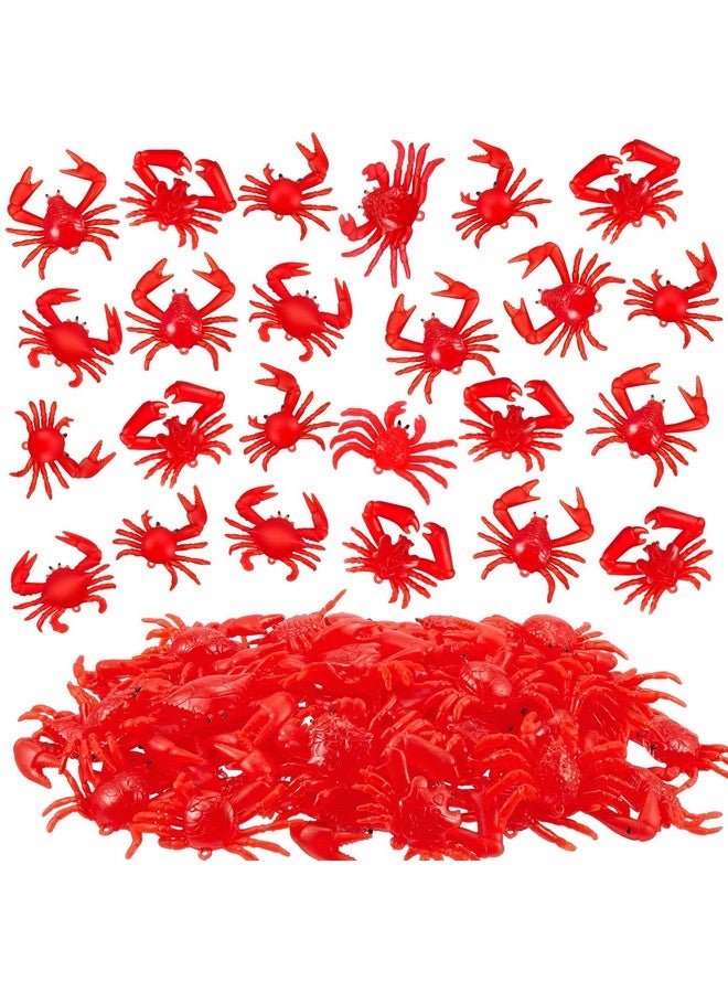 50 Pcs Mini Red Crab/Crawfish Toy Soft Tpr Rubber Fake Crab Models Lifelike Crawfish Decorations For Early Education Teaching Aids, Food Models, Pendants, Party Shooting Props