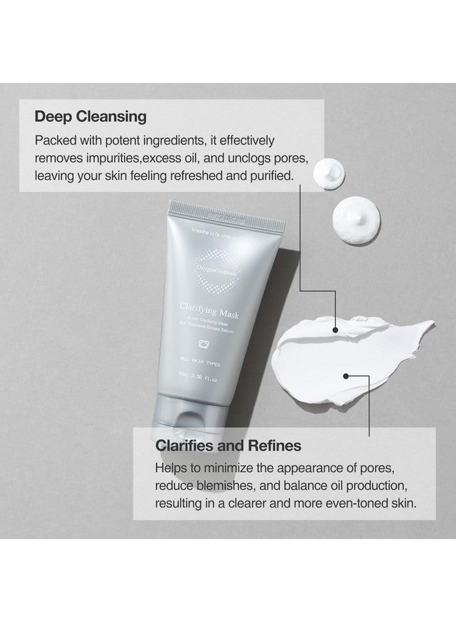 Clarifying Mask Wash Off Mask Remove Excessive Sebum And Dead Skin Cells Prevent Acne For Smooth And Soft Skin Enhance Skin Barrier With Ceramide (70Ml)