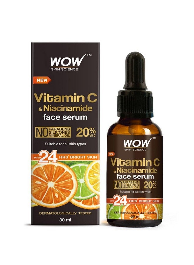 Brightening 20% Vitamin C Face Serum | Boost Collagen And Elastin For Anti Aging, Skin Repair | For Dark Circles, Fine Lines | Glowing Skin | Hydrates | 30 Ml