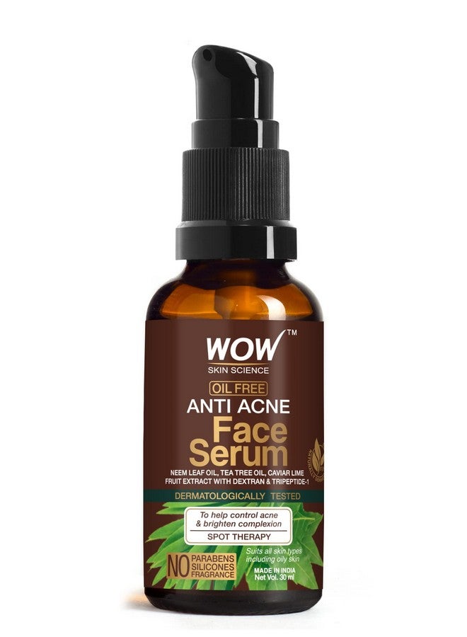 Anti Acne Face Serum | Natural Neem Leaf & Tea Tree Oil | Reduce Spots, Skin Repair, Pimple Free, Bright Skin | No Parabens | Face Serum For Women & Men | 30 Ml