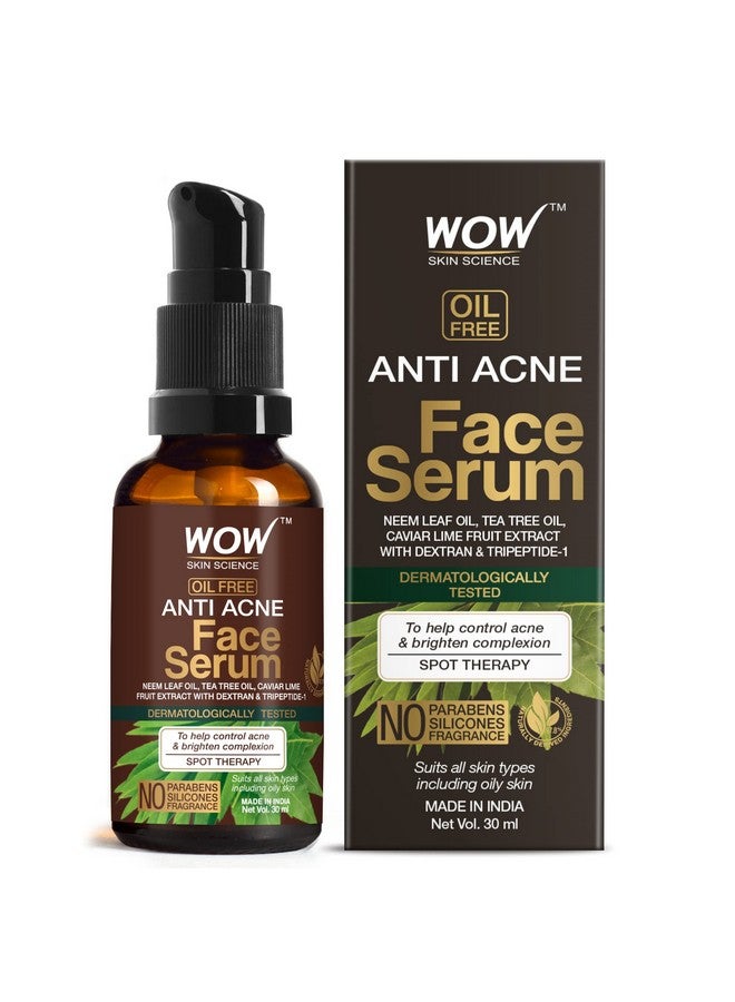 Anti Acne Face Serum | Natural Neem Leaf & Tea Tree Oil | Reduce Spots, Skin Repair, Pimple Free, Bright Skin | No Parabens | Face Serum For Women & Men | 30 Ml