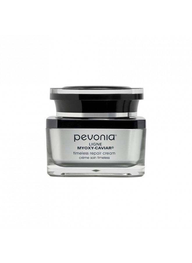 Pevonia Timeless Repair Cream - De-Aging Skin Cream for Face and Neck - Moisturizing Repair Lotion for Dehydrated Skin - Plant-Based & Caviar Facial Cream for Wrinkle Reduction - 1.7 Oz Container