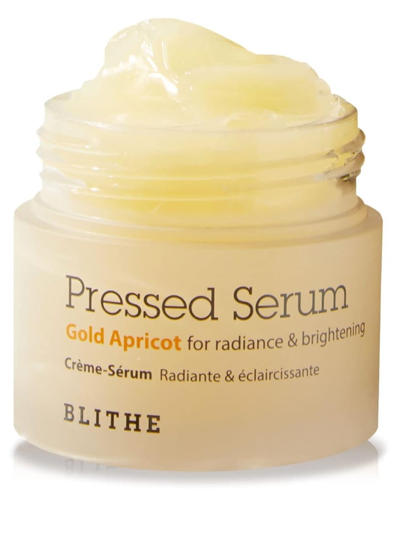 Blithe Pressed Serum Gold Apricot, 27ml - Korean Skincare, Anti Wrinkle, Calming & Hydrating, Olive and Apricot Extract, K beauty, Skin Brightening Facial Care with Natural Ingredients, All Skin Types