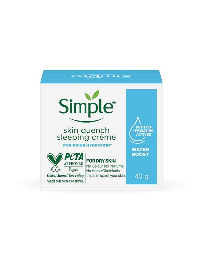 Spre Kayou Simple Water Boost Skin Quench Sleeping Cream 40G| For 100Hr Hydration |For Normal To Dry Skin Type| With Pentavitin & 11% Hydrating Actives