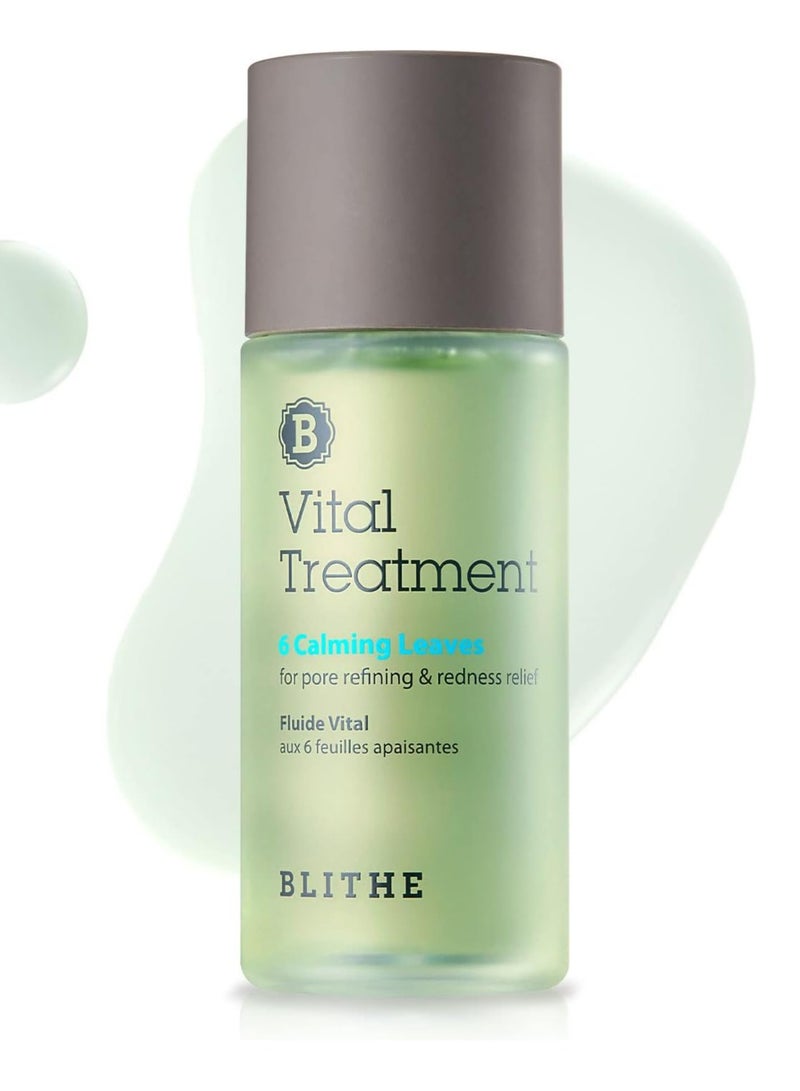 Blithe Vital Treatment 6 Calming Leaves, 54 ml - Korean Skincare, Hydrating Essence, Revitalizing and Moistruising, K Beauty, Improving Skin Radiance, for All Skin Types