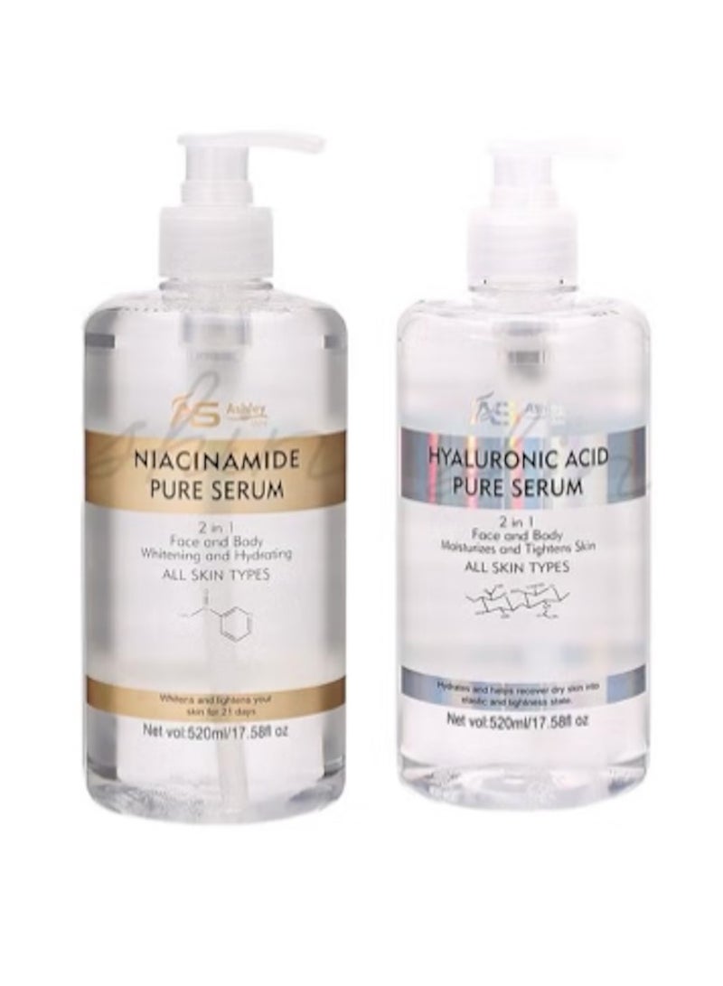 Ashley Shine NIACINAMIDE & Hyaluronic ACID Pure Serum Moisturizing and Whitening Skin Care