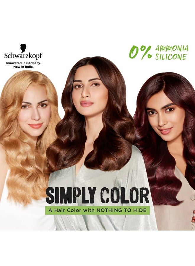 Simply Color Permanent Hair Colour, 0% Ammonia & Silicone For Natural Color Results, Dermatologist Tested Hair Colour With Ppd & Ptd Free Formulation, 5.00 Truffle Brown, 142.5Ml