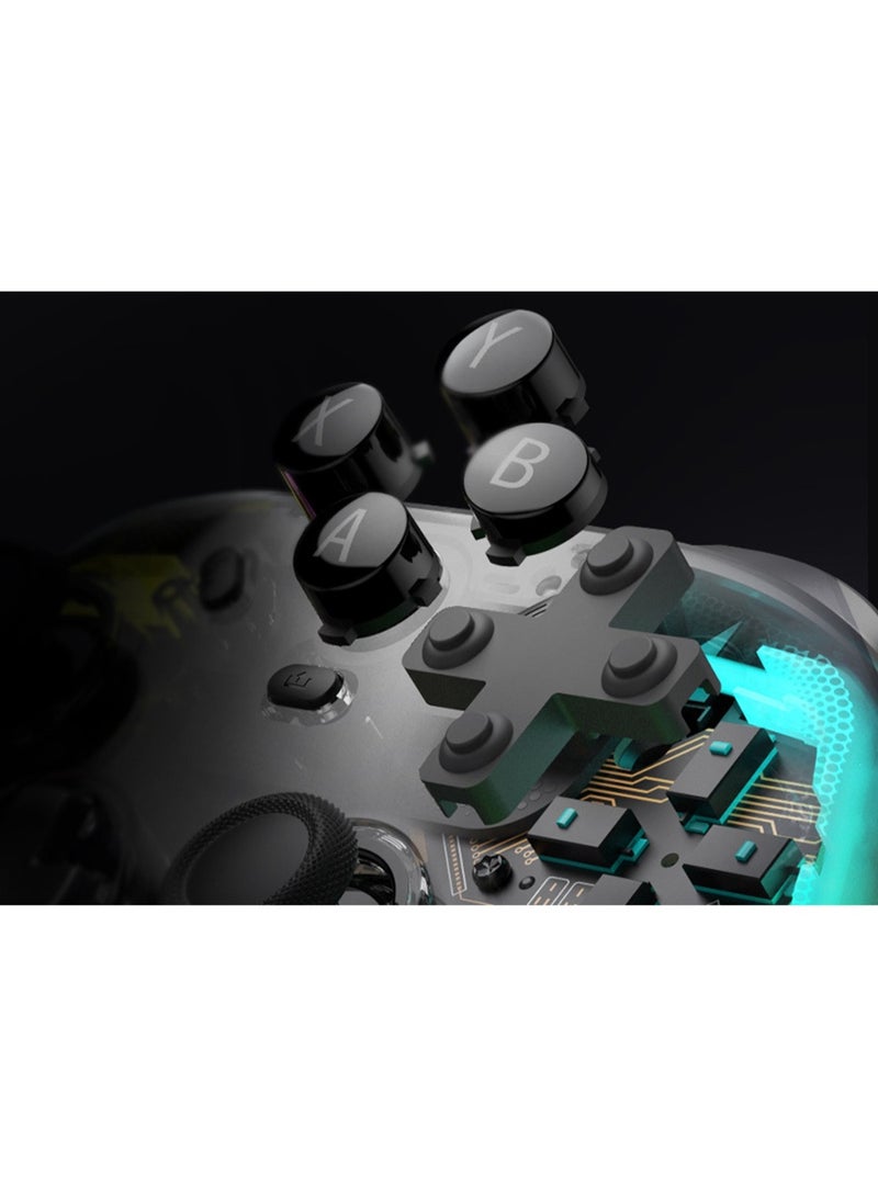 Classic Gamepad GameSir Kaleid Wired Gaming Controller Colorful Light for Xbox Series X/S, Xbox One, Windows 10/11 & Steam, Plug and Play Gaming Gamepad, Transparent Video with Hall Effect Joysticks/Hall Trigger