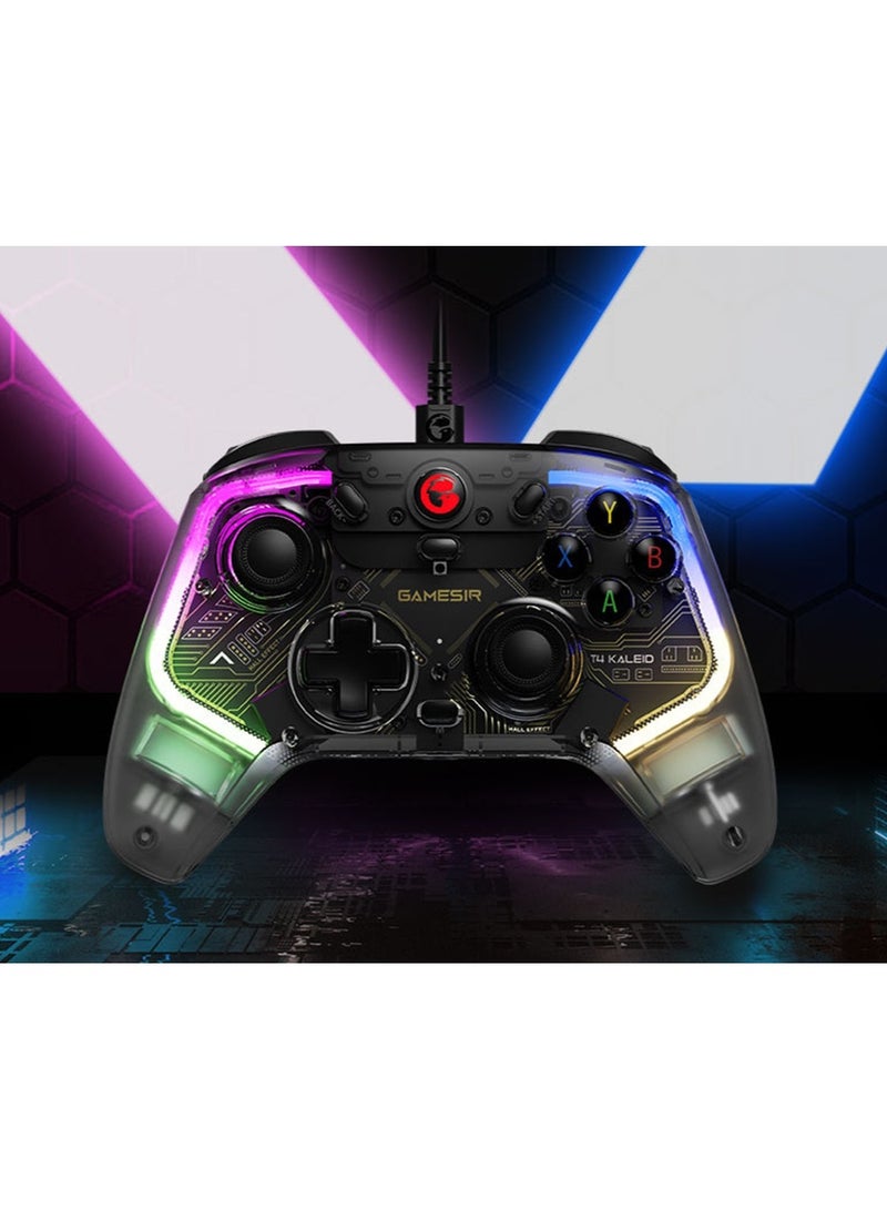 Classic Gamepad GameSir Kaleid Wired Gaming Controller Colorful Light for Xbox Series X/S, Xbox One, Windows 10/11 & Steam, Plug and Play Gaming Gamepad, Transparent Video with Hall Effect Joysticks/Hall Trigger