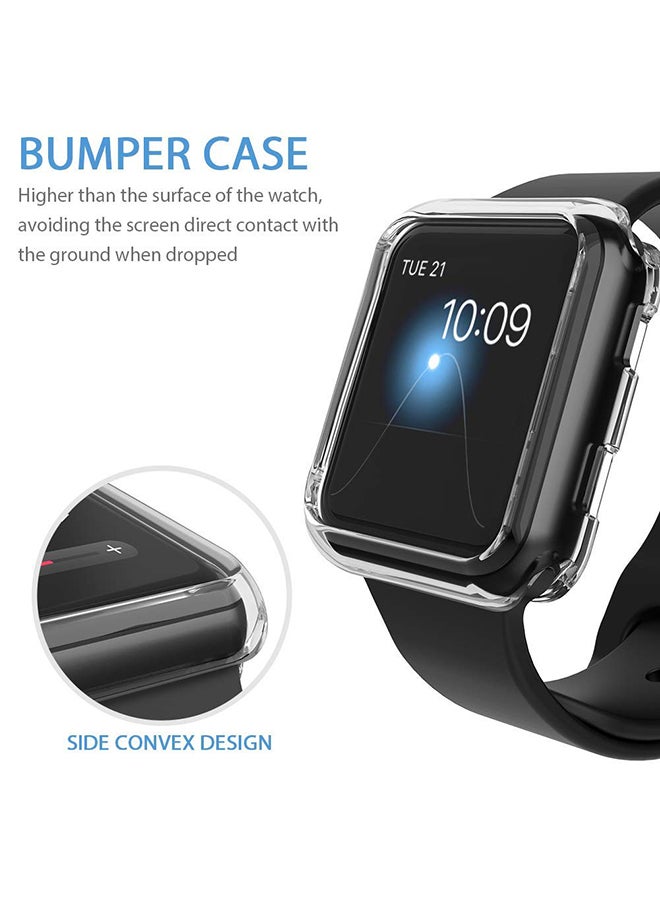 Protective Dustproof Case Cover For Apple Watch Series 2/3 38mm Clear