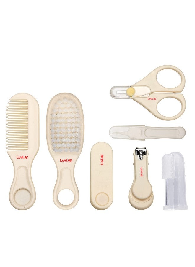 7In1 Baby Grooming Kit,Portable Baby Grooming Kit For New Born Baby,Finger Brush,Hair Brush,Comb,Baby Nail Scissor,Baby Nail Cutter,Tweezer,Nail Filer,Newborn,Infants,Toddlers (White), 1 Count